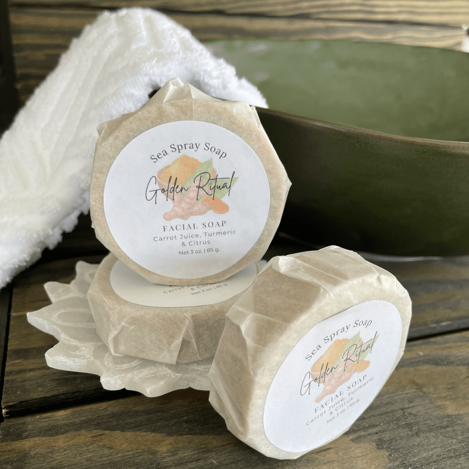 Golden Ritual Turmeric Infused Facial Soap - Sea Spray Soap
