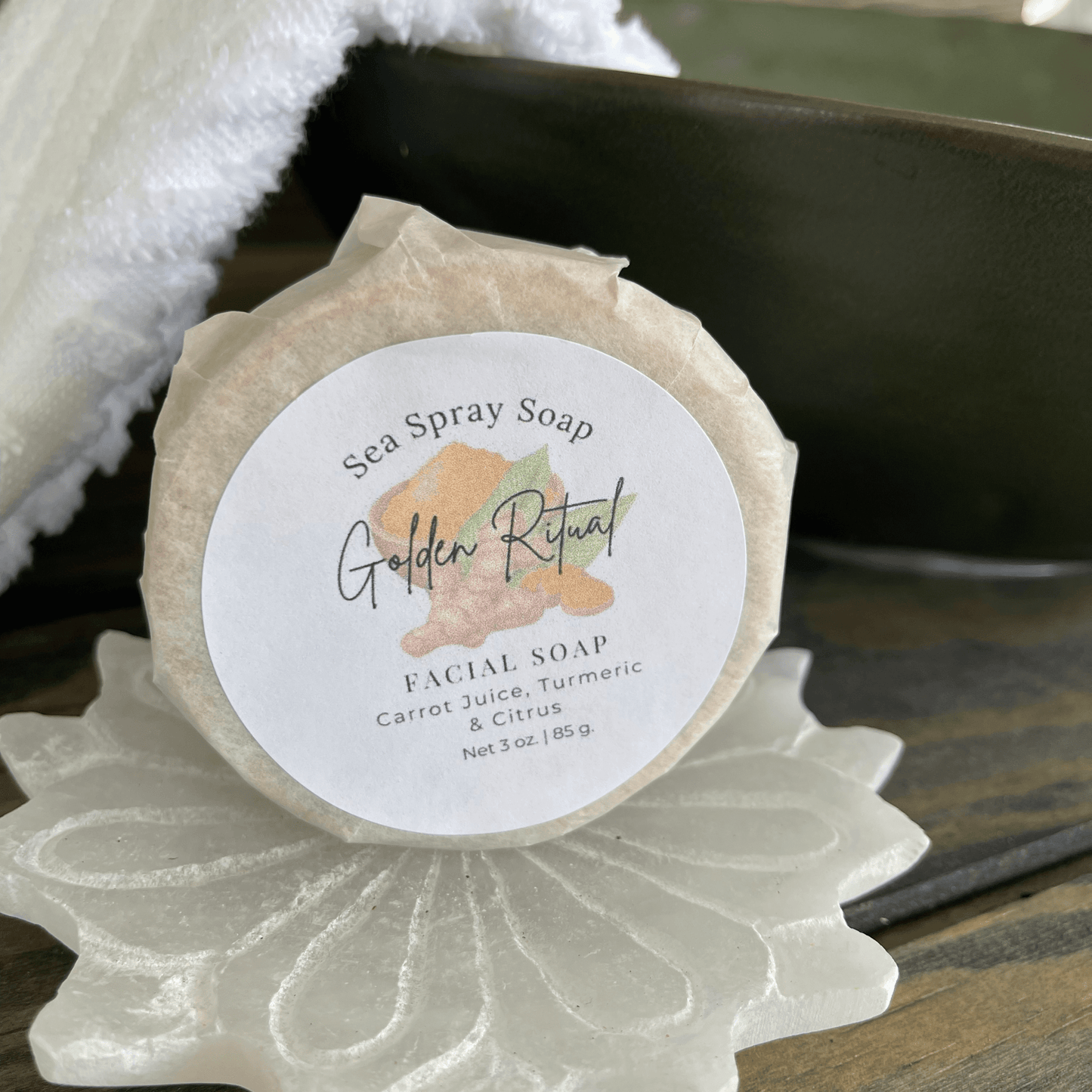 Golden Ritual Turmeric Infused Facial Soap - Sea Spray Soap