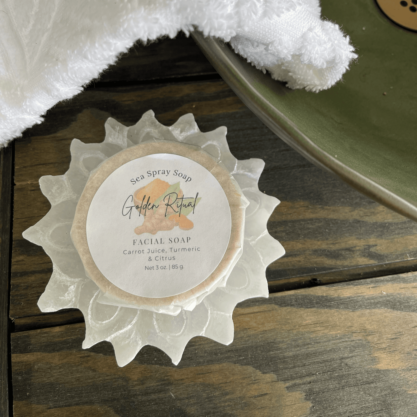 Golden Ritual Turmeric Infused Facial Soap - Sea Spray Soap