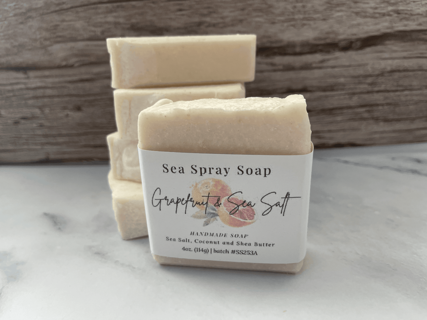 Grapefruit & Sea Salt Exfoliating Soap Bar - Sea Spray Soap