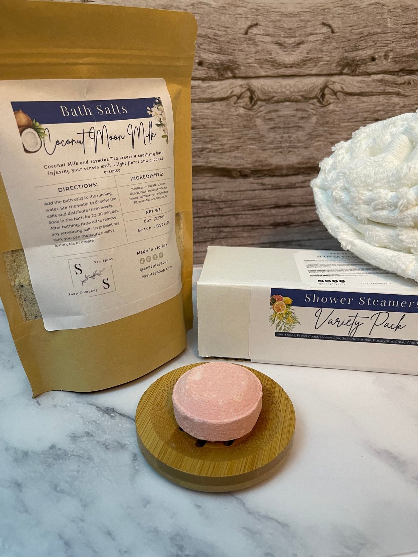 Premium Bath Salts - 8oz Bags - Sea Spray Soap