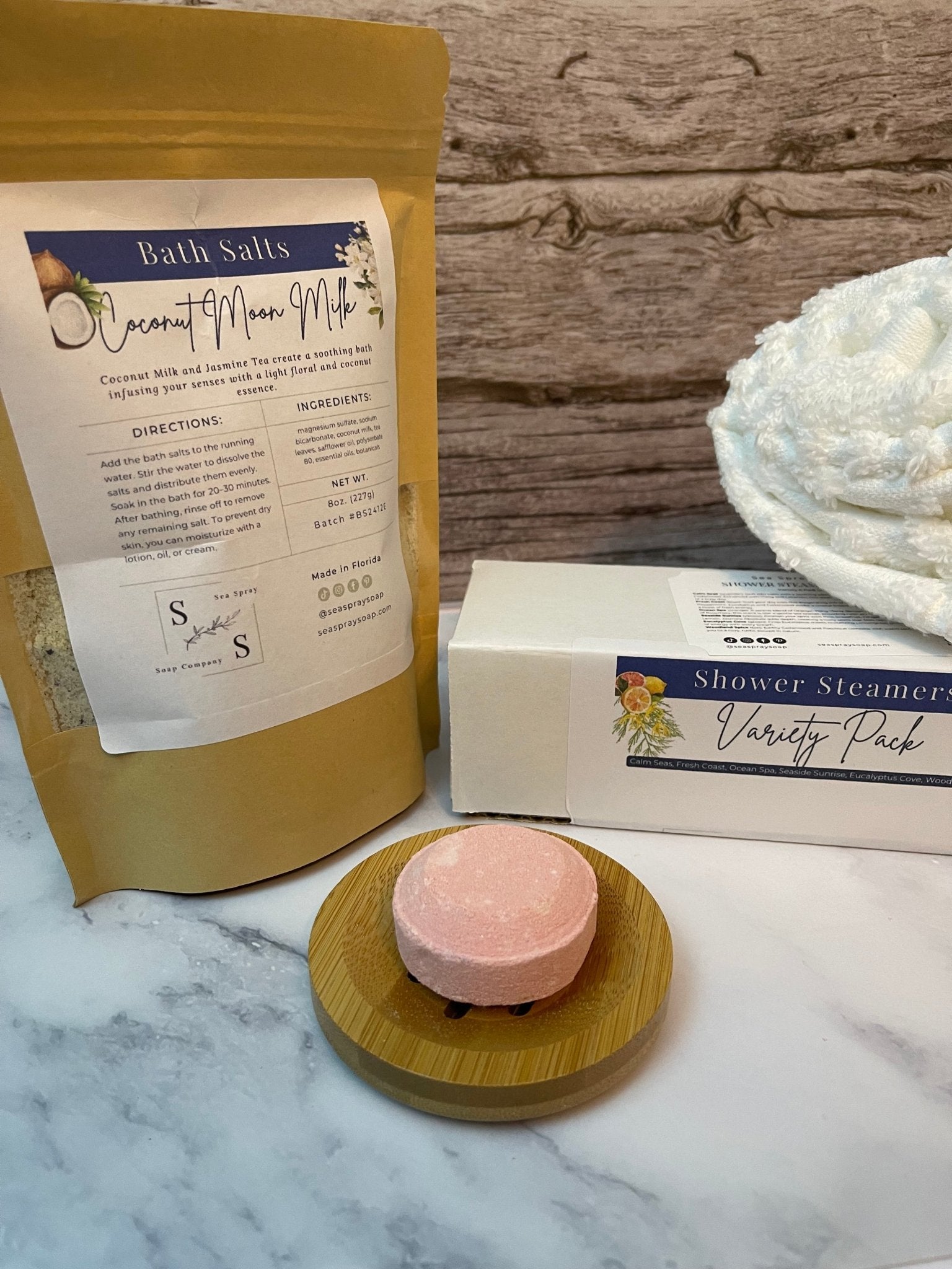 Premium Bath Salts - 8oz Bags - Sea Spray Soap