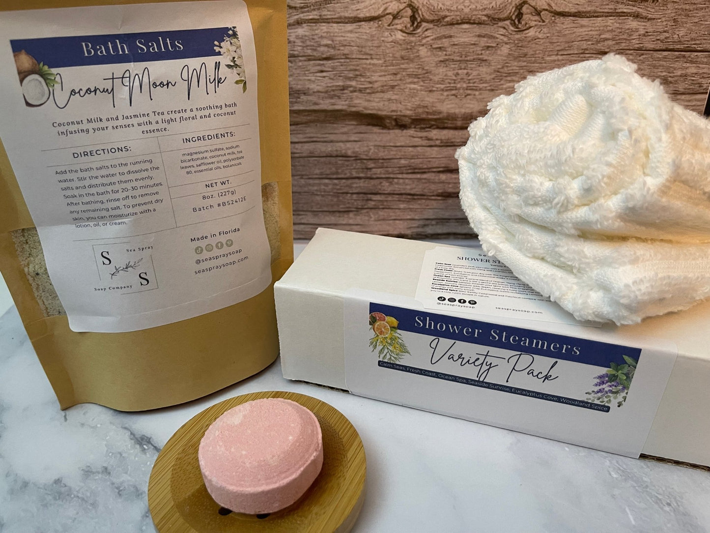 Premium Bath Salts - 8oz Bags - Sea Spray Soap