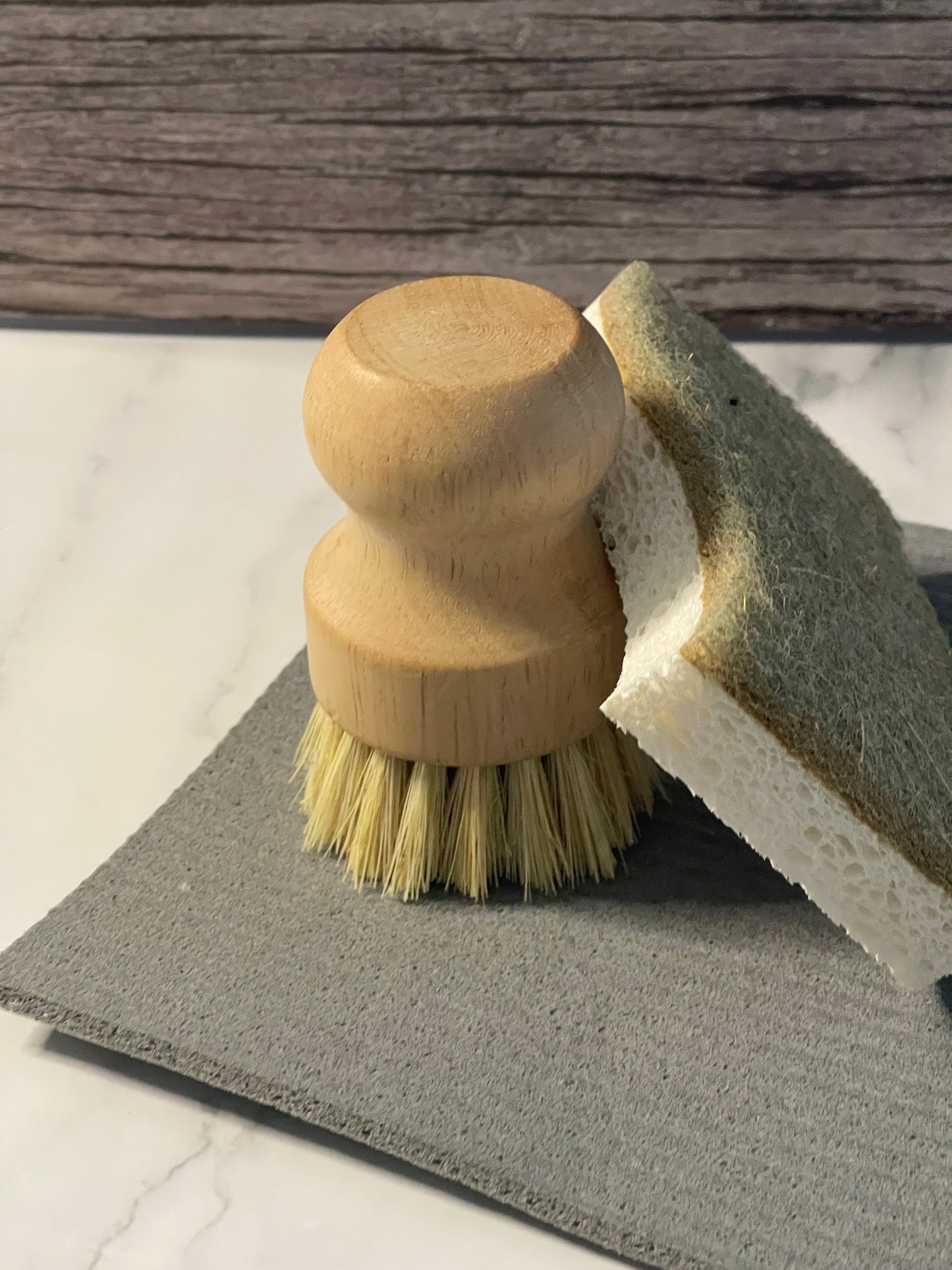 Solid Dish Bar Accessories - Palm Brushes, Compostable Sponge, Swedish Dishcloth
