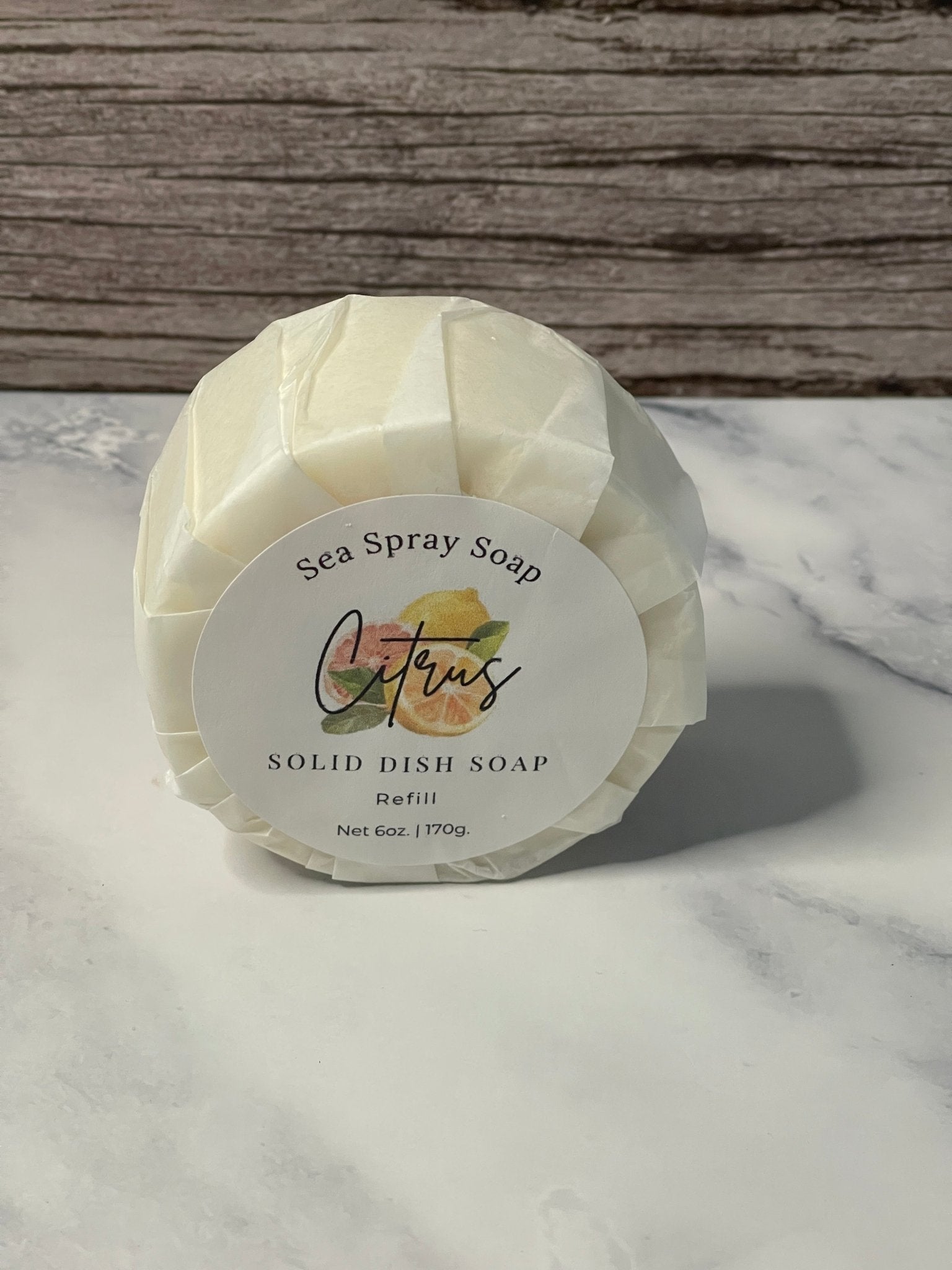 Solid Dish Soap Bar Refill - 6 oz - Sea Spray Soap