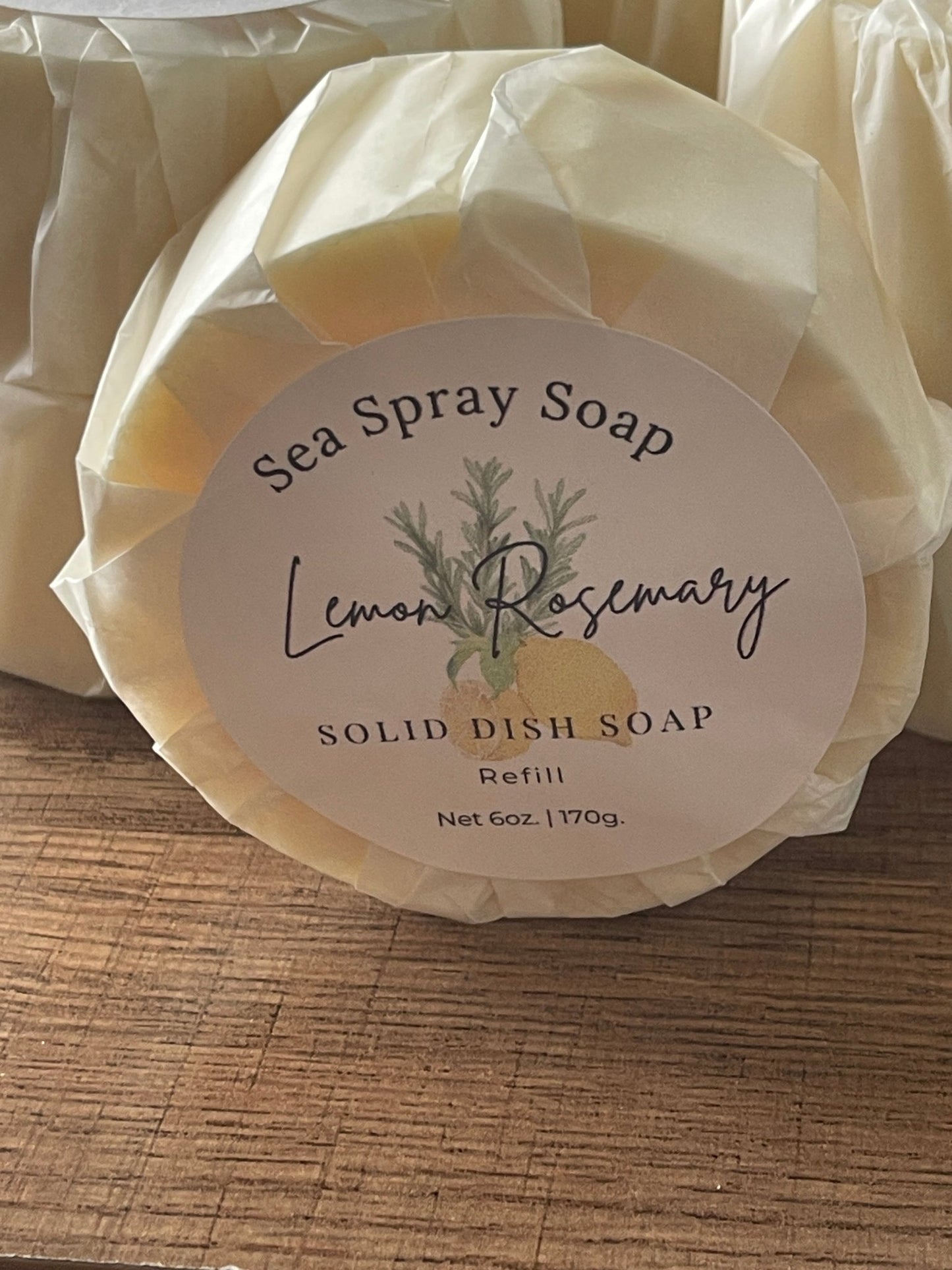 Solid Dish Soap Starter Set (6 oz) - Sea Spray Soap