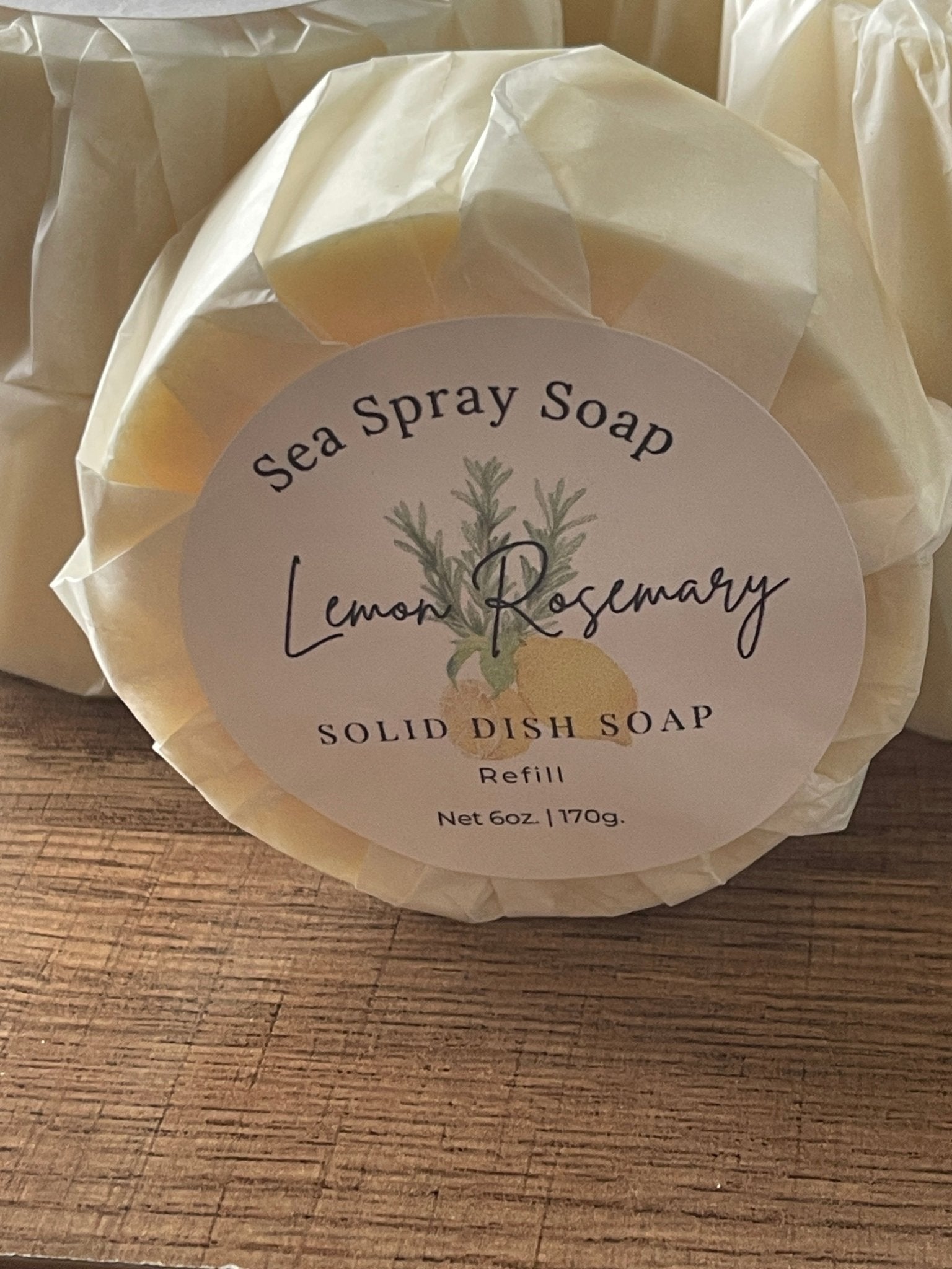 Solid Dish Soap Starter Set (6 oz) - Sea Spray Soap