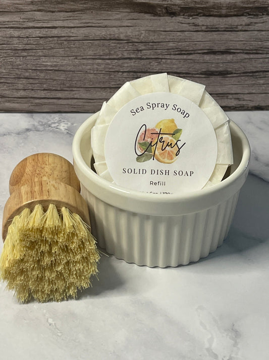 Solid Dish Soap Starter Set (6 oz) - Sea Spray Soap