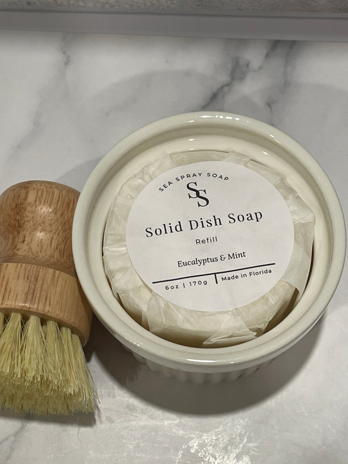 Solid Dish Soap Starter Set (6 oz) - Sea Spray Soap