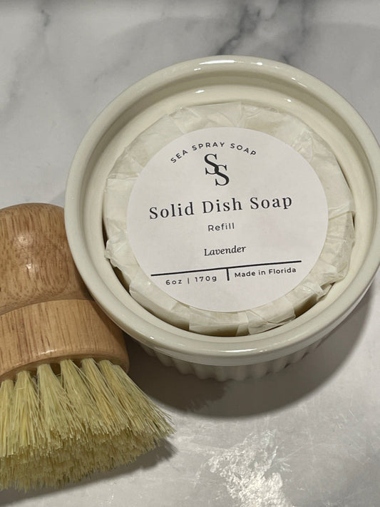 Solid Dish Soap Starter Set (6 oz) - Sea Spray Soap