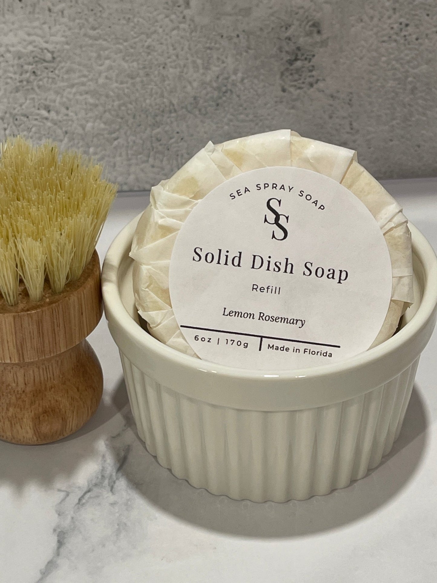 Solid Dish Soap Starter Set (6 oz) - Sea Spray Soap