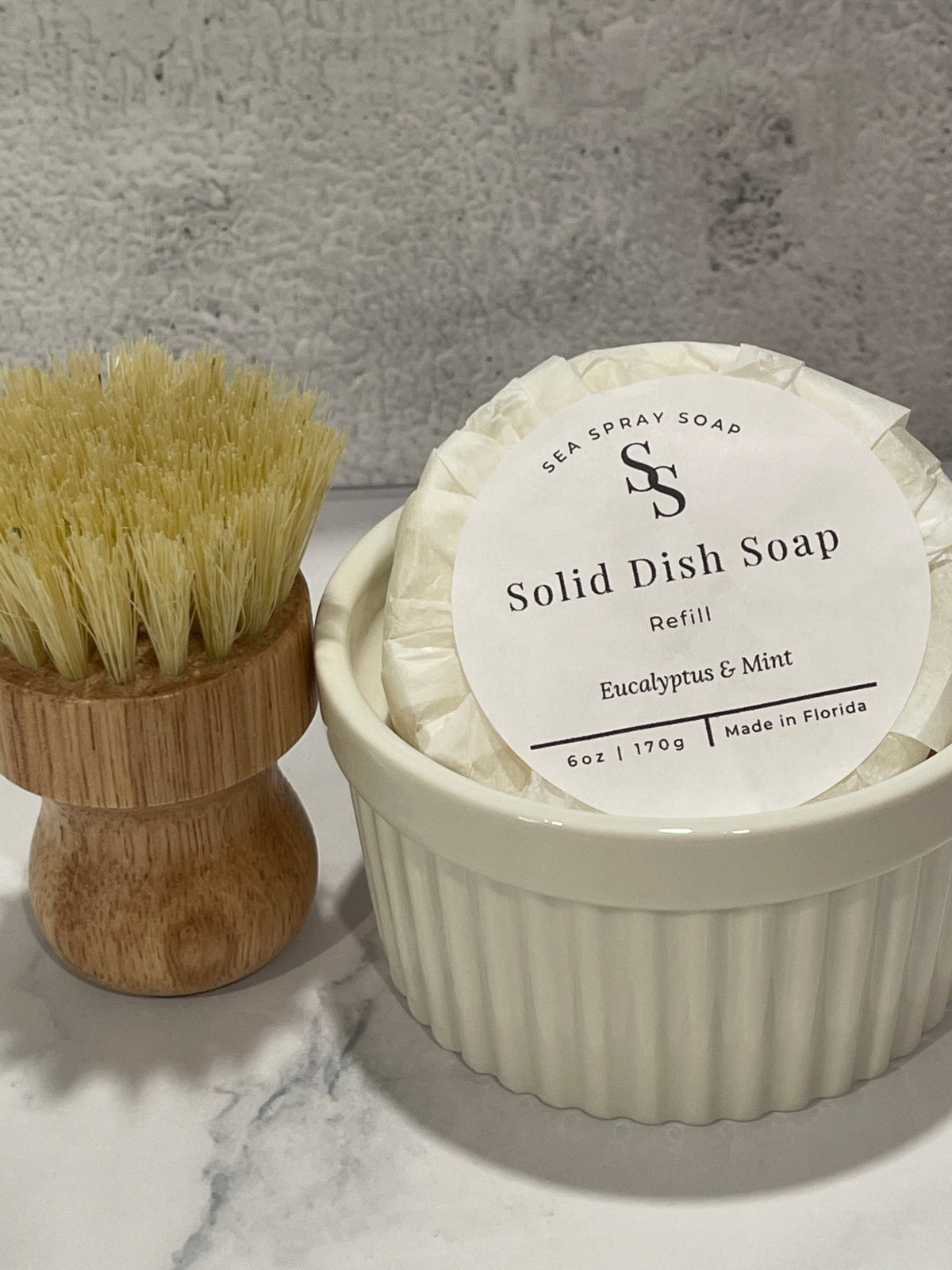 Solid Dish Soap Starter Set (6 oz) - Sea Spray Soap