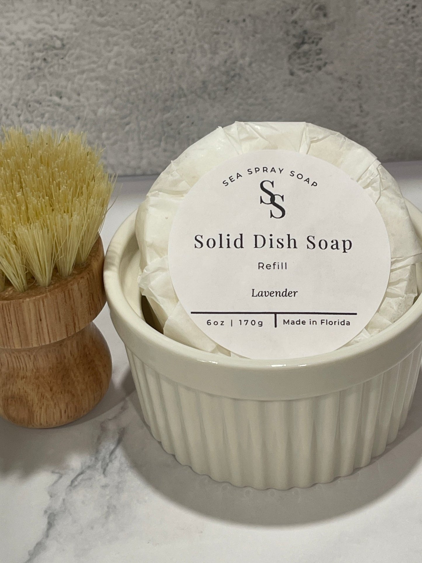 Solid Dish Soap Starter Set (6 oz) - Sea Spray Soap