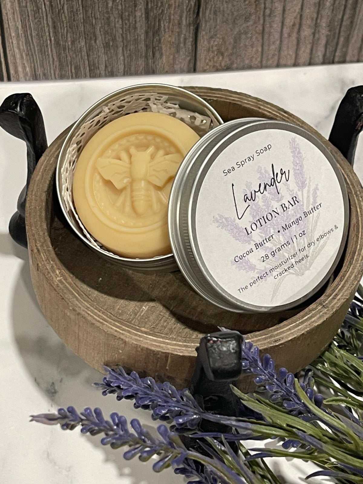 Solid Lotion Bar: Tin or Twist-Up Stick - Sea Spray Soap