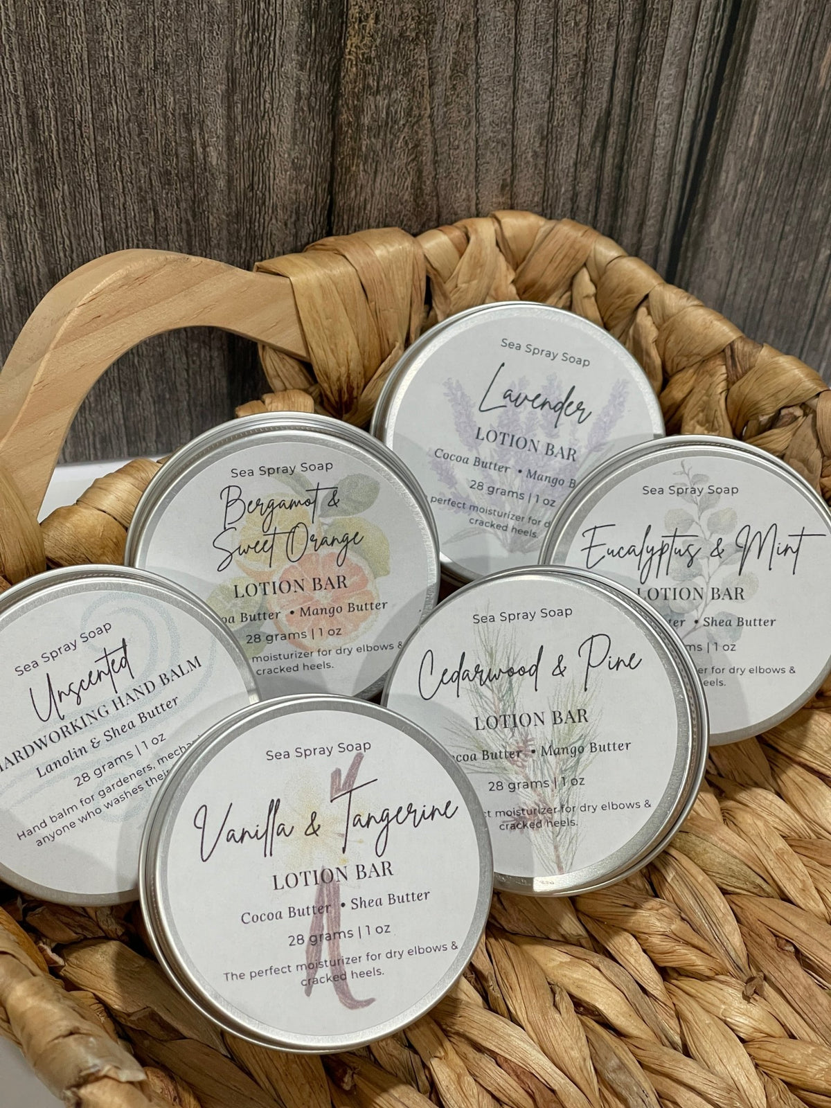 Solid Lotion Bar: Tin or Twist-Up Stick - Sea Spray Soap