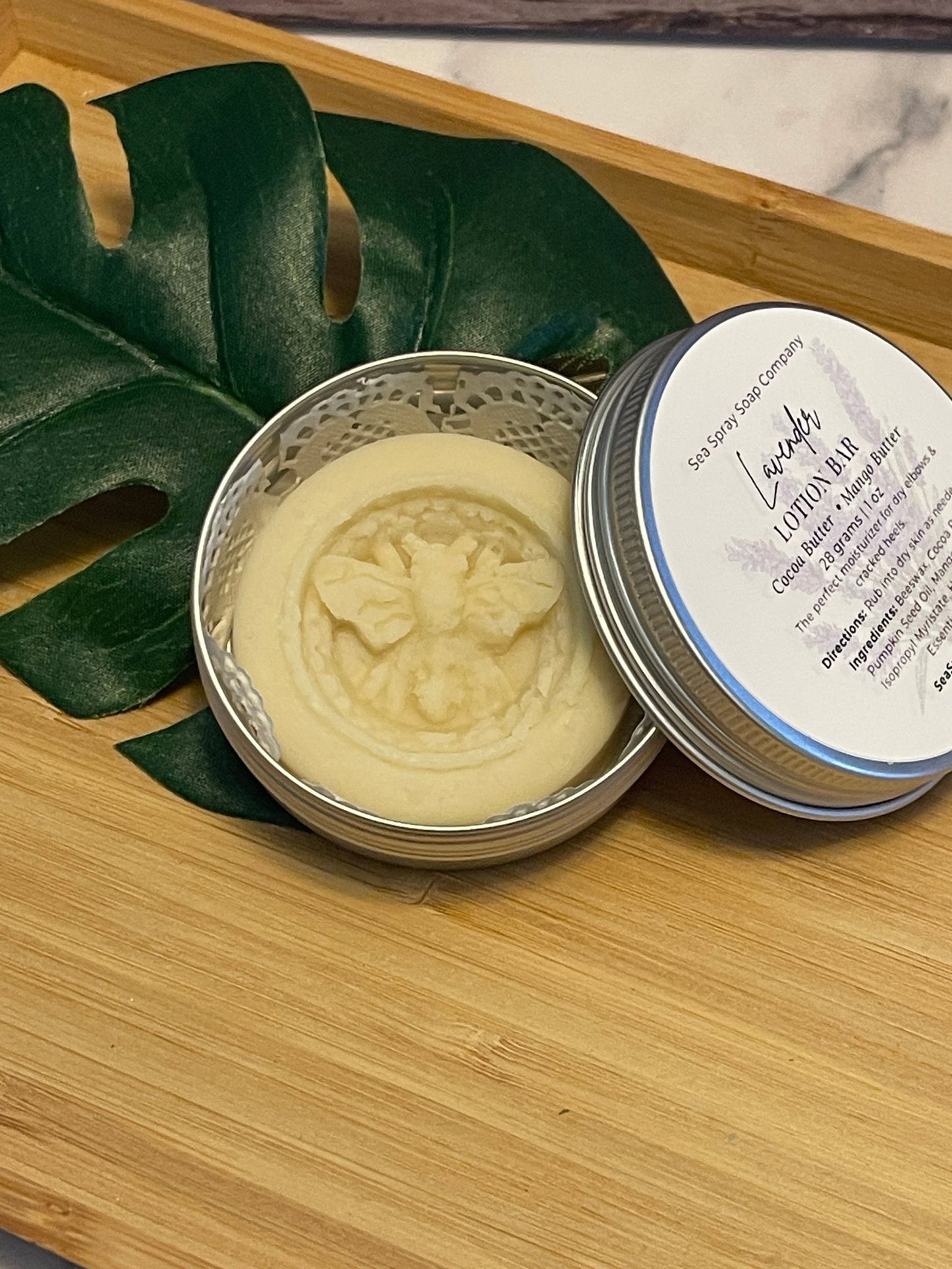 Solid Lotion Bars + Tin - Sea Spray Soap
