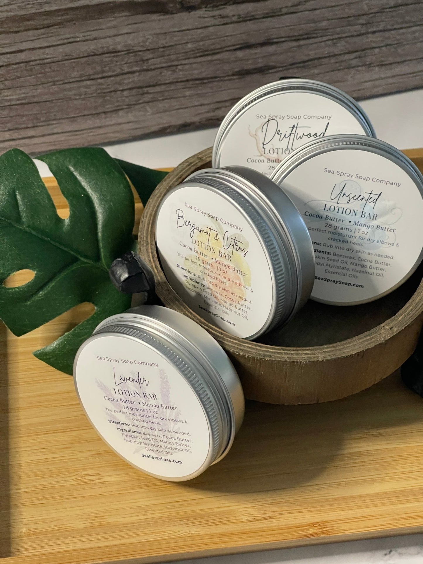 Solid Lotion Bars + Tin - Sea Spray Soap