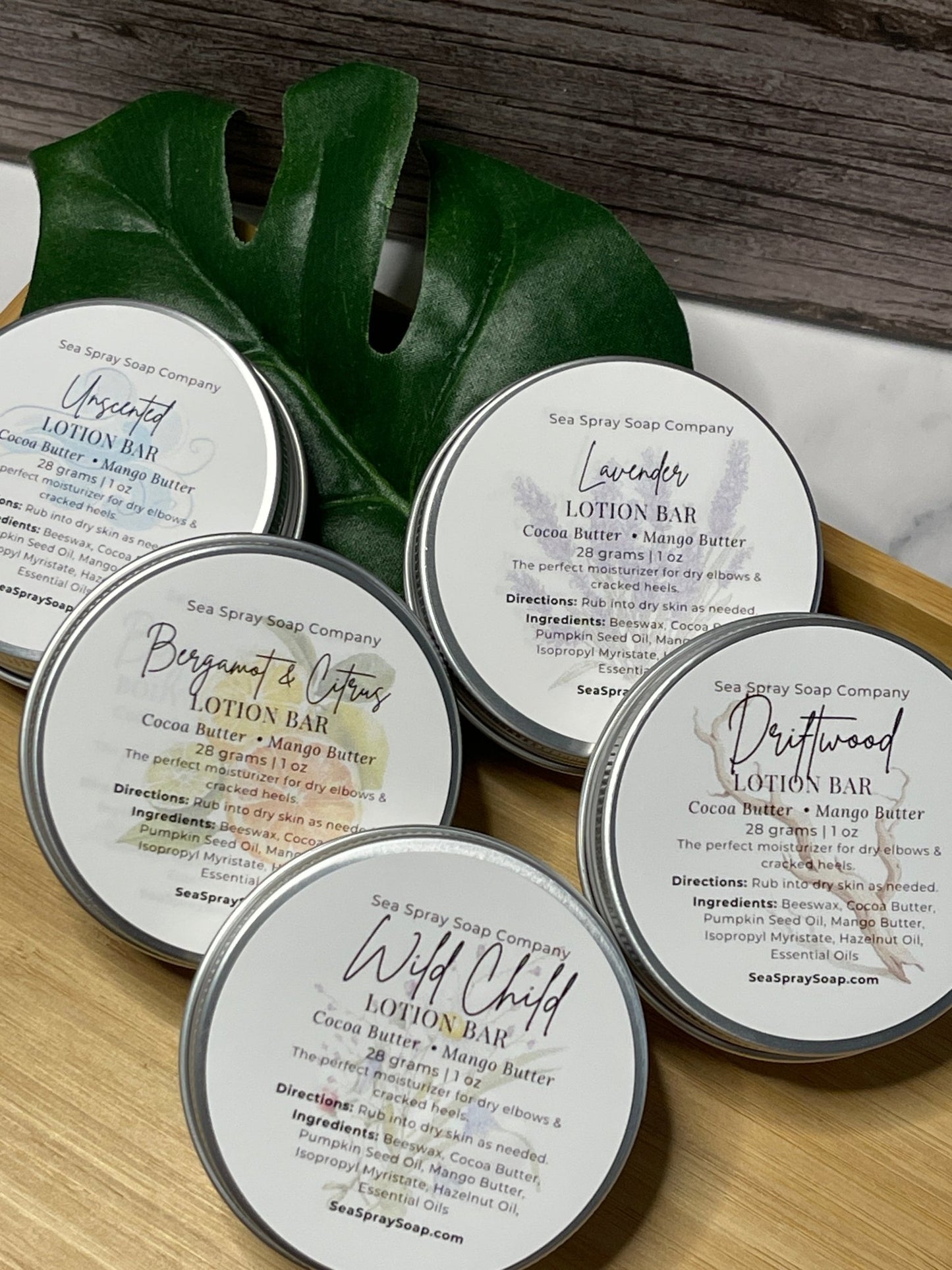 Solid Lotion Bars + Tin - Sea Spray Soap