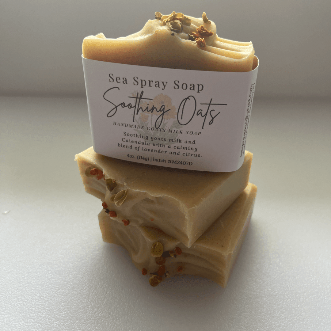 Soothing Oat & Calendula Goat Milk Handmade Soap - Sea Spray Soap