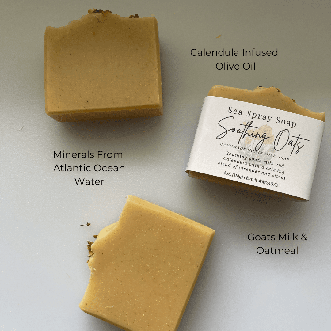 Soothing Oat & Calendula Goat Milk Handmade Soap - Sea Spray Soap