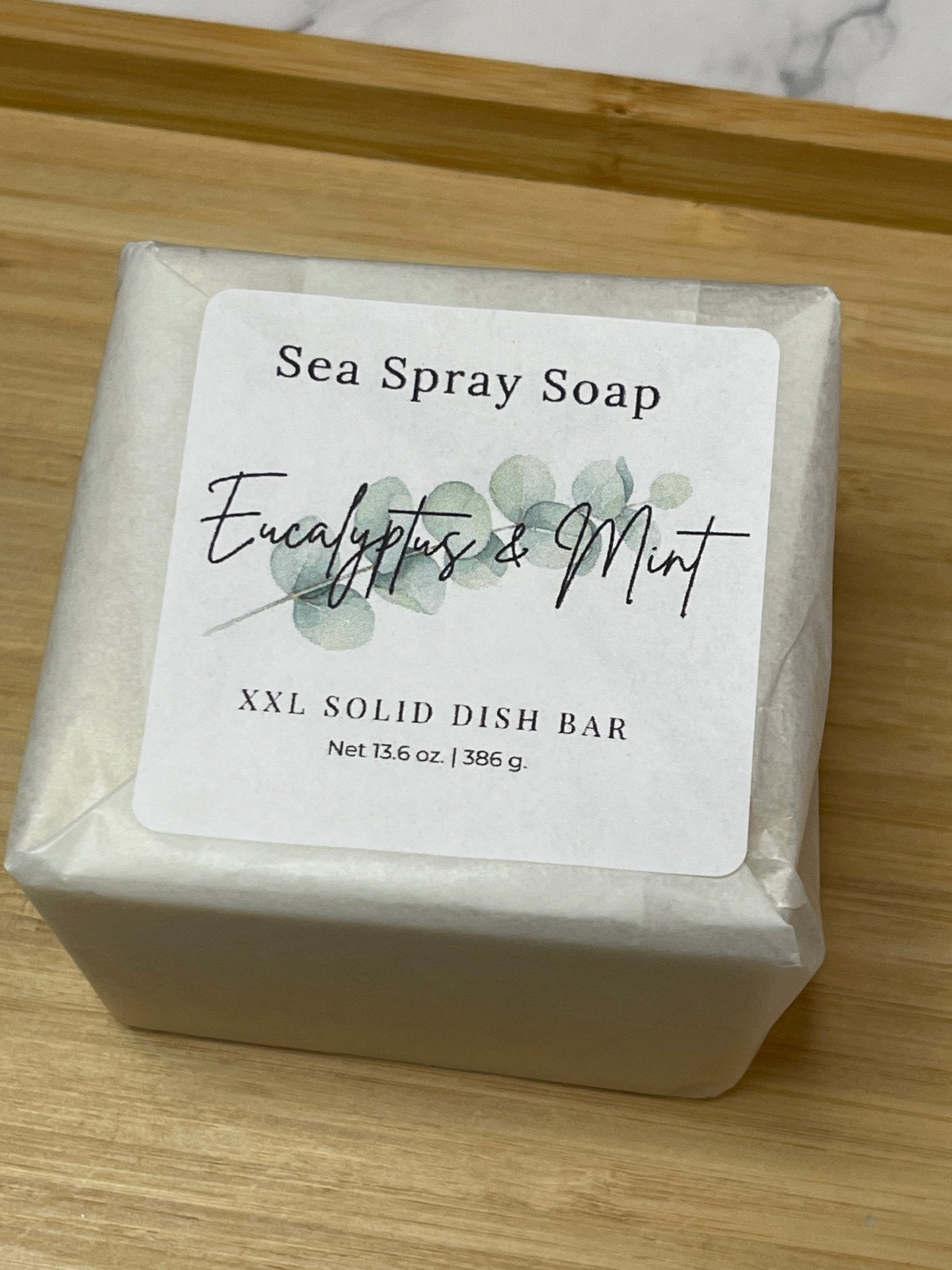 XXL Solid Dish Soap Bar (13.6oz) - Sea Spray Soap
