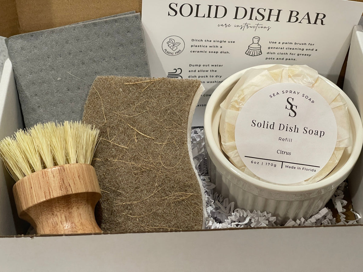 Zero Waste Dish Soap Gift Set - Sea Spray Soap